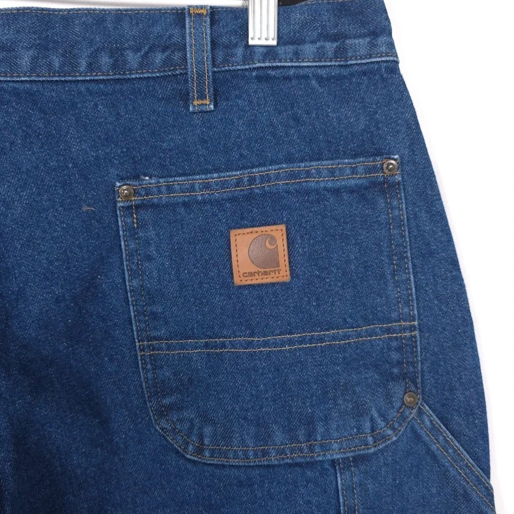 CARHARTT New Double Front Knee VTG Jeans 38x34 Logger Dungaree Loose Fit B73 DST